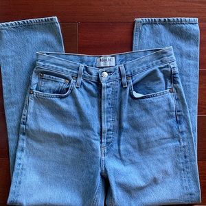 AGOLDE Riley High Waisted Crop Jeans